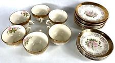 Lot of 24 VTG Sabin Crest O Gold Warranted 22K China, 12 Plates, 6 Bowls, 6 Cups picture