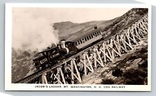 NH Mt Washington Cog RR White Mts 4.25x2.5 inch photo Jacobs Ladder Railroad picture