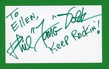 Phil 'Fang' Volk Bassist of Paul Revere & the Raiders Signed 3x5 Card E22739 picture