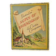 Vintage Sunshine Line NOTES OF FRIENDSHIP Christian Correspondence Cards picture