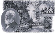 Longfellow Poetry Minnehaha Water Fall Teepee Indians Reprint Postcard  #76355 picture