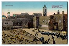 c1910's Exterior View Entrance Of Church Of Nativity Bethlehem Israel Postcard picture