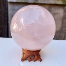 2.7LB Natural Pink Rose Crystal Ball Quartz Healing Sphere Reiki Stone H577 picture