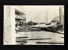 1950 Cedar Key Florida Hurricane Easy Damaged Buildings Cars VTG Press Photo FL picture
