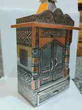 Indian Handmade Wall Mandir with Aluminum Oxidized, Home Temple, Pooja Temple picture