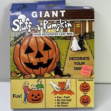 Vintage 1989 SunHill Halloween Giant Stuff A Pumpkin Leaf Bag 56”x60” picture