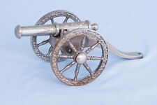Vintage Silver Plated Metal Napoleonic Napoleon Cannon Model picture