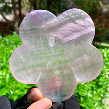 201G Natural Beautiful Colours Fluorite Crystal Carving Bowl Healing picture