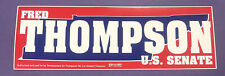Fred Thompson U.S. Senate  Campaign  Bumper Sticker  picture