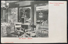 Mint Real Picture Postcard Bar Room Billiard Grand Hotel National Lucerne picture