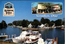 Vermilion, OH Ohio HARBOUR TOWN Waterfront Homes~Boats~Street Scene 4X6 Postcard picture