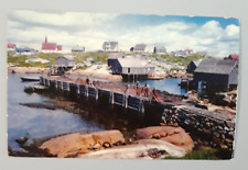 PEGGY'S COVE Nova Scotia Postcard Fishing Community Canada St Margarets Bay Vtg picture