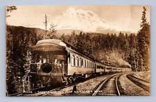 Shasta Limited Railroad MT. TACOMA Washington RPPC Antique Train Photo 1910s picture