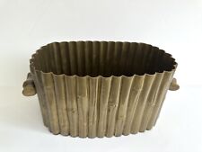 Hammered Brass Bamboo Motiff Planter by Mottahedeh picture