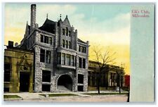 c1910's Elk's Club Building Street Scene Milwaukee Wisconsin WI Antique Postcard picture