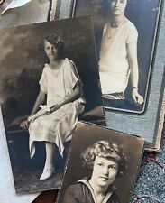 Lot Of 3 Photos Of Young Women Of The 1920s Bobs Finger Waves Middy Dress picture