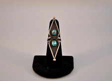 Old Pawn Navajo Sterling Silver Ring - Turquoise  Size 5 3/4 picture