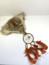 Native American Indian Dream Catcher Handmade Red Fox Fur Head picture