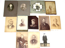 Vtg Victorian Portraits Cabinet Cards Studio Photos Lot 12Pc. picture