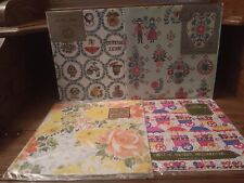 Lot of 4 NEW Vtg Wrapping Paper, Red Farm Studio, Norcross, Fashion Wrap picture