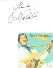 Carl Perkins signed card  Rockabilly 1950s Star picture