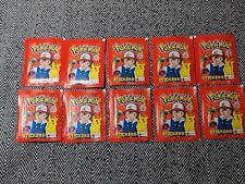 Lot Of 10 Pokemon 1999 TOPPS Merlin Sticker Packs MINT SEALED Vintage picture