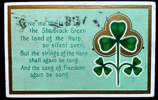 Vintage Victorian Postcard 1910 The Shamrock Green picture