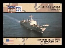 1991 Newport Class Tank Landing Ship (LST) 192 Pro Set Desert Storm Trading Card picture