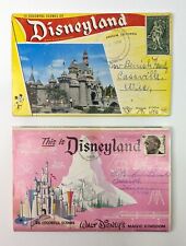 Disneyland Postcard Folder Booklet Lot of 2 Postmarked 1958 & 1968 Magic Kingdom picture