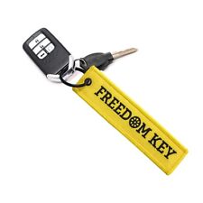 1PC Double Sided Embroidered Key Chain Tag Keychain Keyring Car Keys Wallet Gift picture