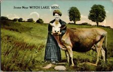 1910. SCENE NEAR WITCH LAKE, MICHIGAN. POSTCARD. JJ8 picture