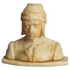 Antique Italian Neoclassical Carved Alabaster Bust C1900 picture