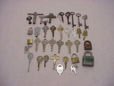 Lot of Vintage Antique Keys & Locks - Russwin Graham Clocks Samsonite Skeleton picture