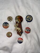 1940 ROOSEVELT FDR Franklin D Campaign Pins Lot Of 7 Pinback Buttons President picture