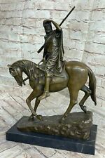 Hot Painted Bronze of a Young Arab on a Horse by I. Bonheur Sculpture Artwork NR picture