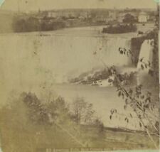 c1900 American Falls From Canal Side Niagara Falls New York Stereoview 9-33 picture