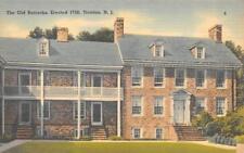 TRENTON, NJ New Jersey  OLD BARRACKS~Built 1758  c1940's Tichnor Linen Postcard picture