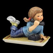 Vintage Goebel Today's Children Girl on Telephone Figurine Skrobeck Girl Talk picture