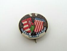 Antique A.M.S.Sz. N.A.A. of A Pin Button 1892 American Flag Shield  picture