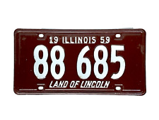 ILLINOIS 1959  -  (1) vintage license plate picture