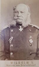 William I Wilhelm I – German Emperor King of Prussia Antique 1800s CDV Photo picture