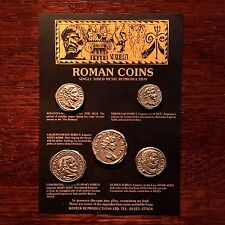 Set of 5 One-Sided Ancient Roman Coin Replicas •Educational Resource•  picture