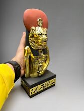 Large statue of Goddess Sekhmet standing, Egyptian Art handcrafted heavy stone picture