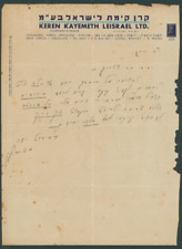 Letter Zionist leader Menachem Ussishkin to German Jewish Artist Herman Struck picture