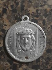 Vintage The Holy Face of Jesus Glory to the Blood of Jesus Medal picture