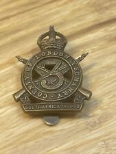Vintage 3rd County of LondonYeomanry Sharpshooters Cap Badge KG JD picture