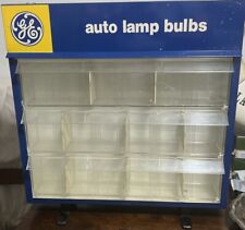 Vintage GE Auto Lamp-Bulb Countertop Display Cabinet-w/ 1 Shelf & 3 Tilt Drawers picture