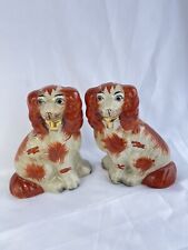 Set of 2 Reproduction Staffordshire Dogs Spaniel 5.5