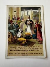 Vintage 1914  Bible  Picture Lesson Card Vol. 36 No. 4 Jesus And Peter picture