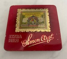 Vintage Empty  Egyptian Cigarette Metal Tin Box Simon Arzt Extra Mild picture